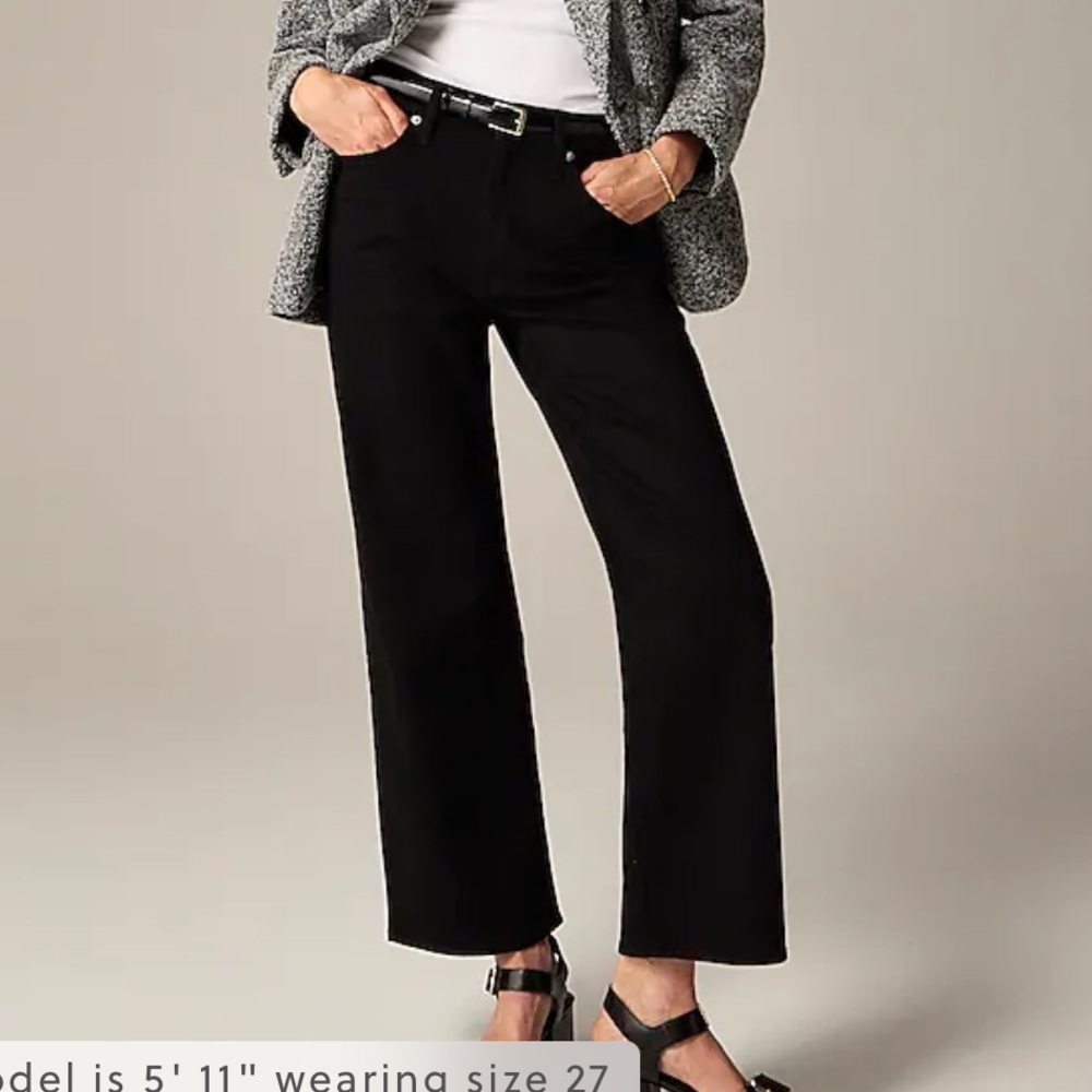 J.Crew slim wide jeans, black, 31, worn once